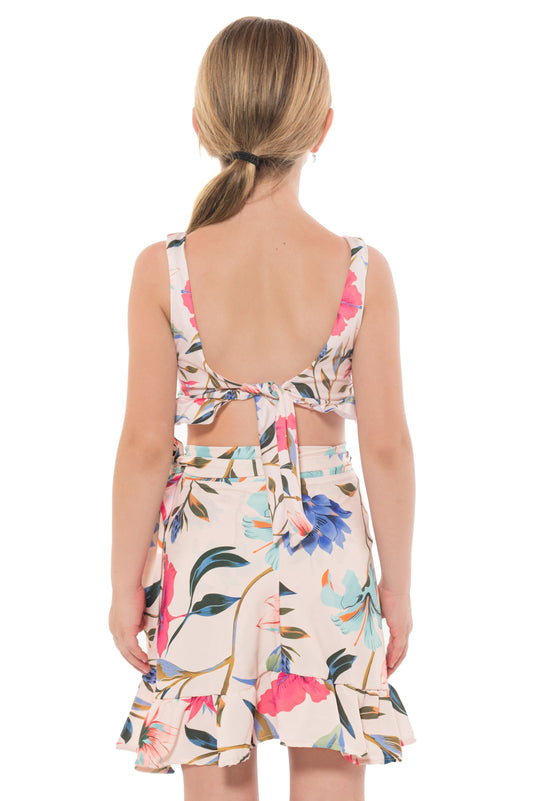 Falda Niña Pepita Floral Paradise