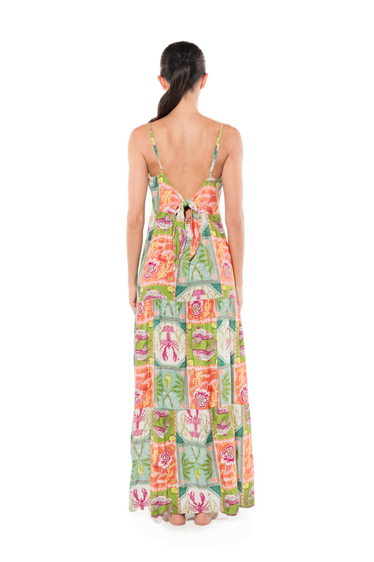 Vestido Azalea Caribbean Postcards