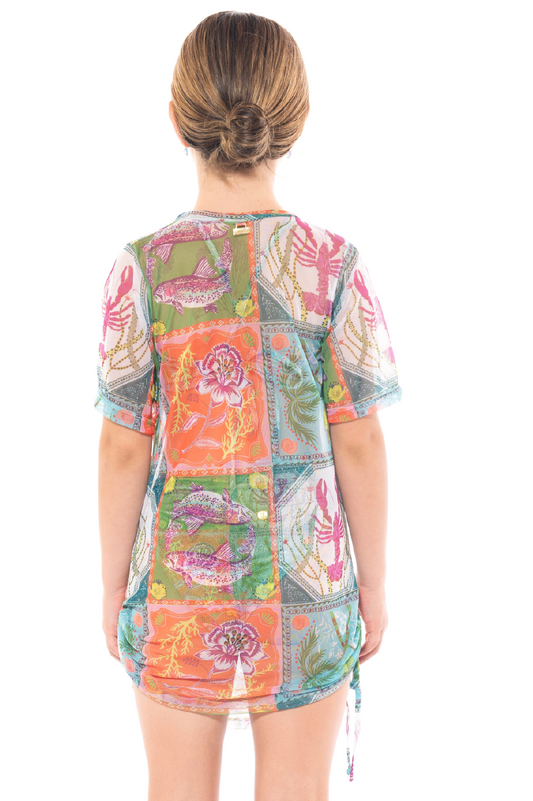 Vestido Niña Magnolia Caribbean Postcards