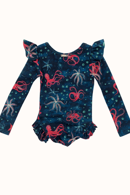 Enterizo Niña Manga Larga Pulpos