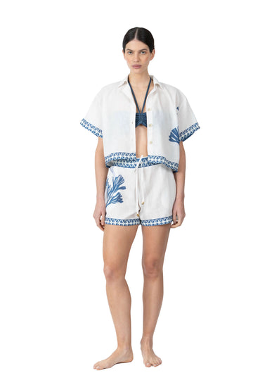 Amara Shirt | Coral Waves