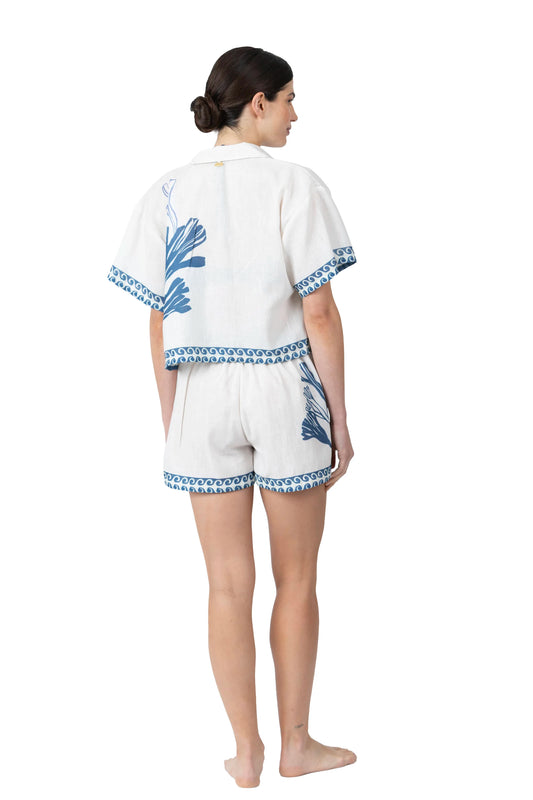 Amara Shirt | Coral Waves