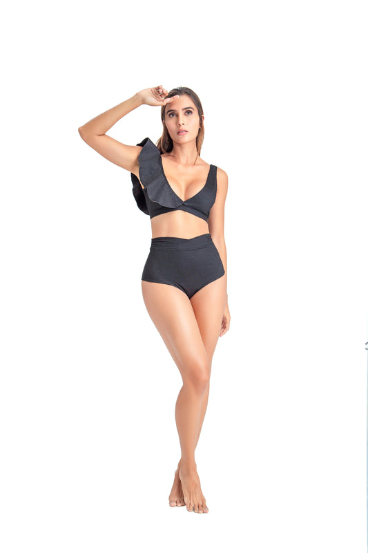 Bikini  Milagros Negro Unicolor
