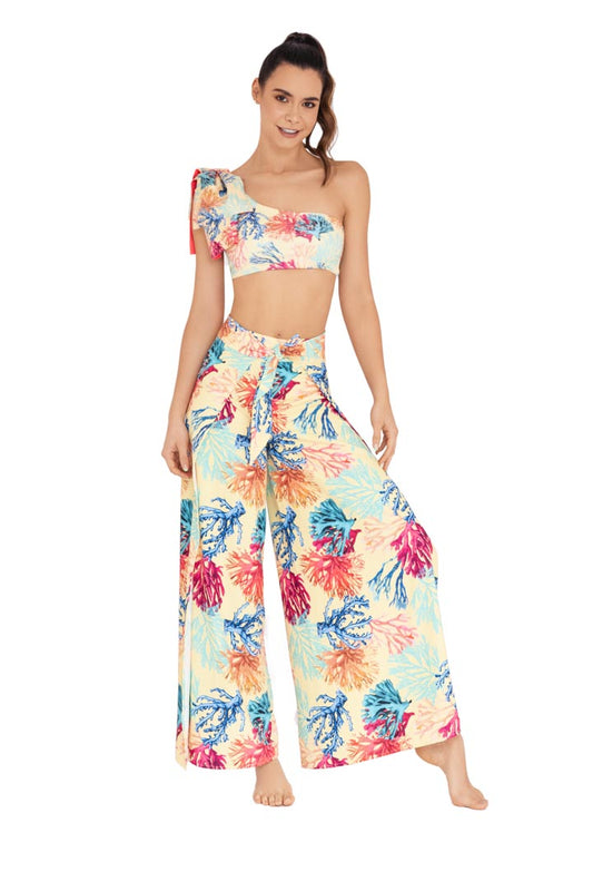 Pantalón Mariposa Coral Amarillo