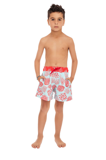Pantaloneta Niño Coral Verde