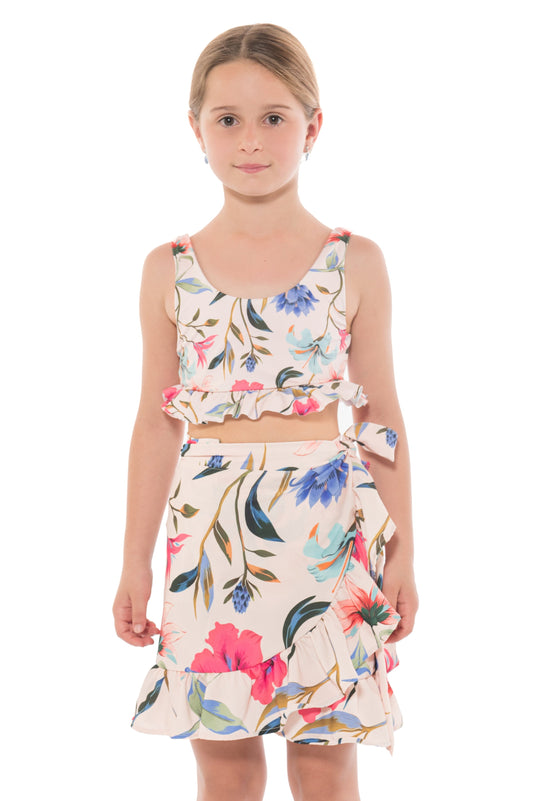 Falda Niña Pepita Floral Paradise