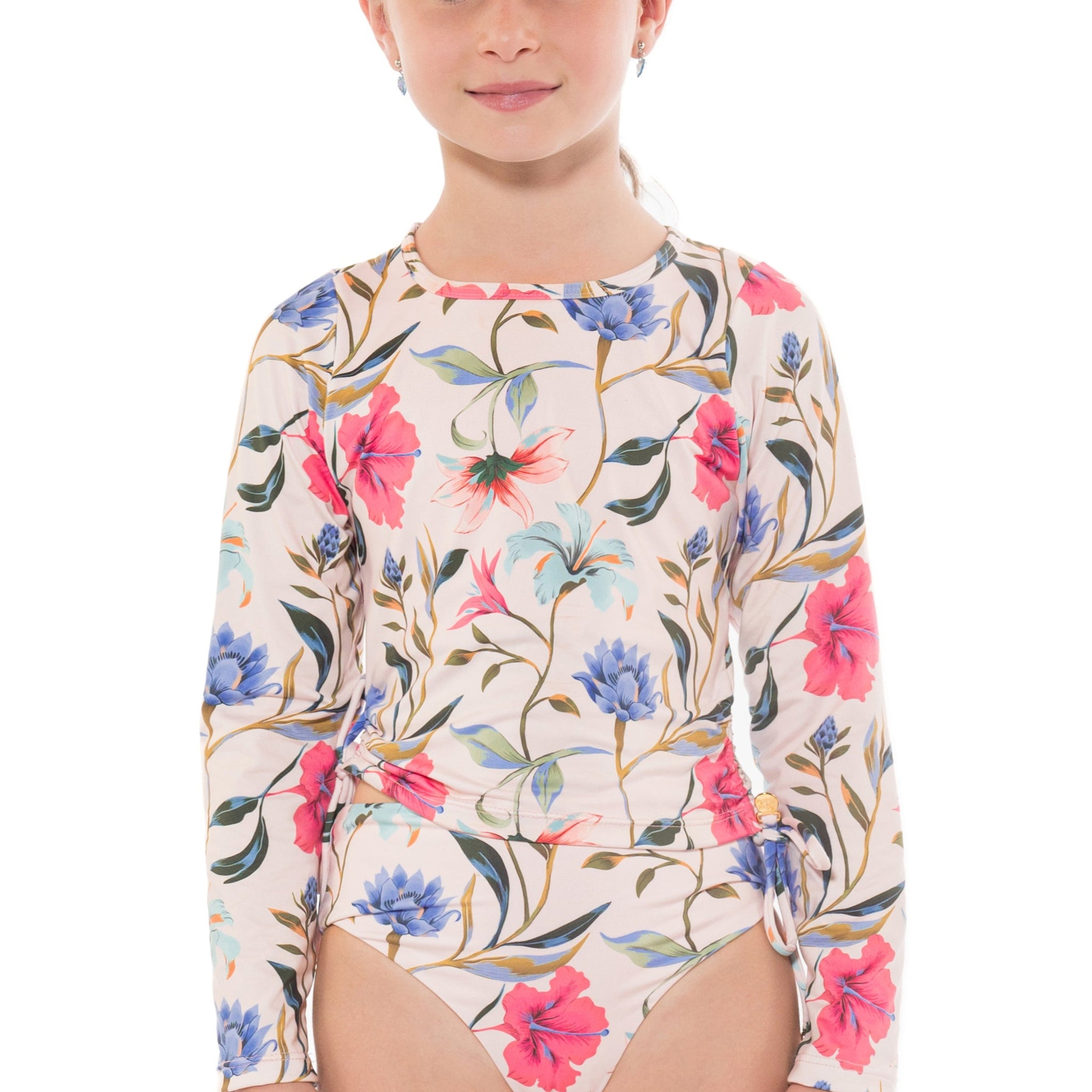 Camisa Niña Gaia Rashgard Floral Paradise