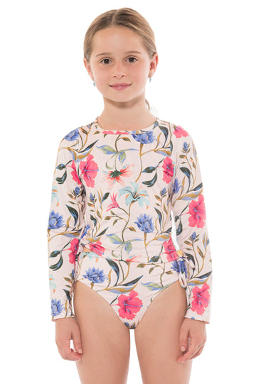 Camisa Niña Gaia Rashgard Floral Paradise
