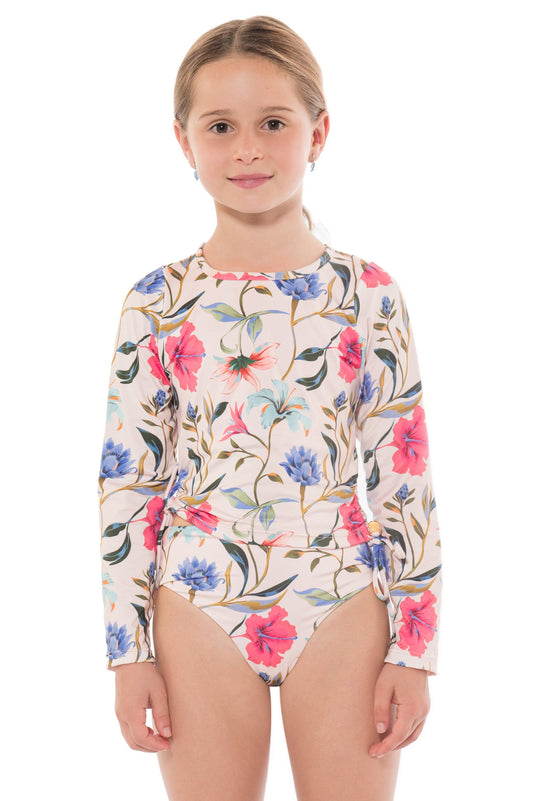 Camisa Niña Gaia Rashgard Floral Paradise