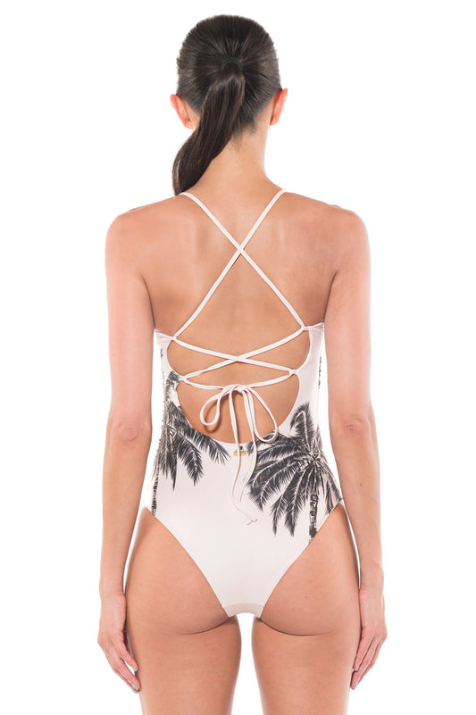 Enterizo Carla Black and White