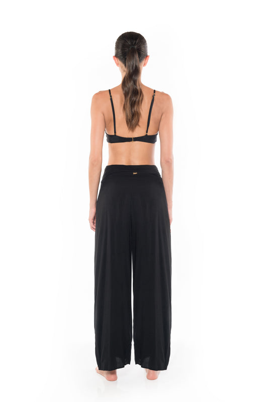 Pantalón Mariposa Negro Unicolor