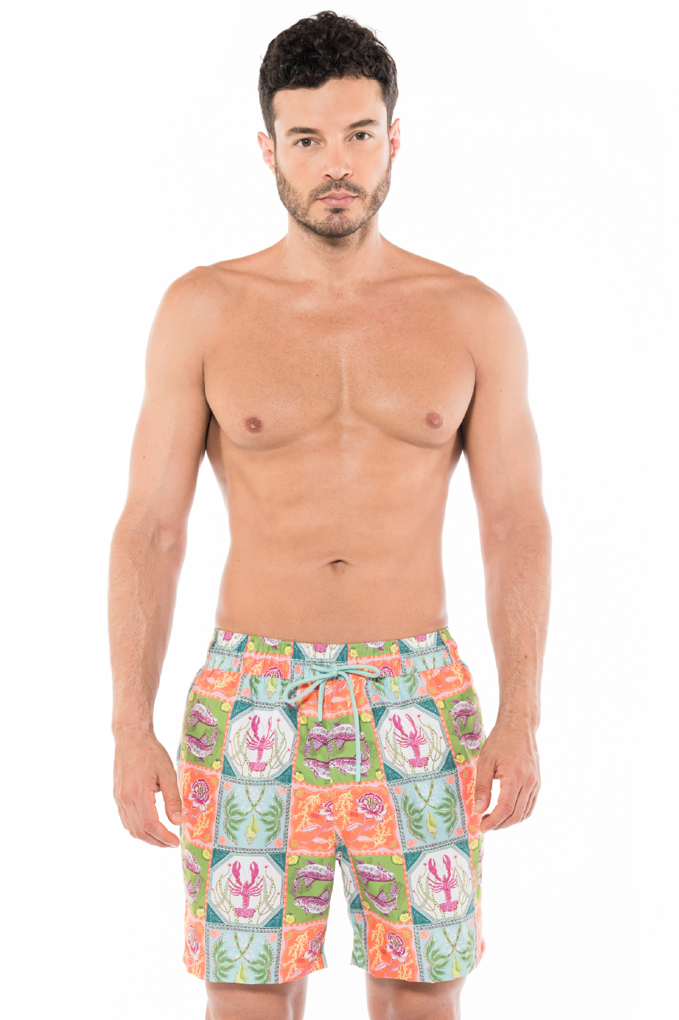 Pantaloneta Hombre Caribbean Postcards