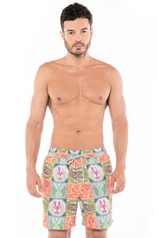 Pantaloneta Hombre Caribbean Postcards