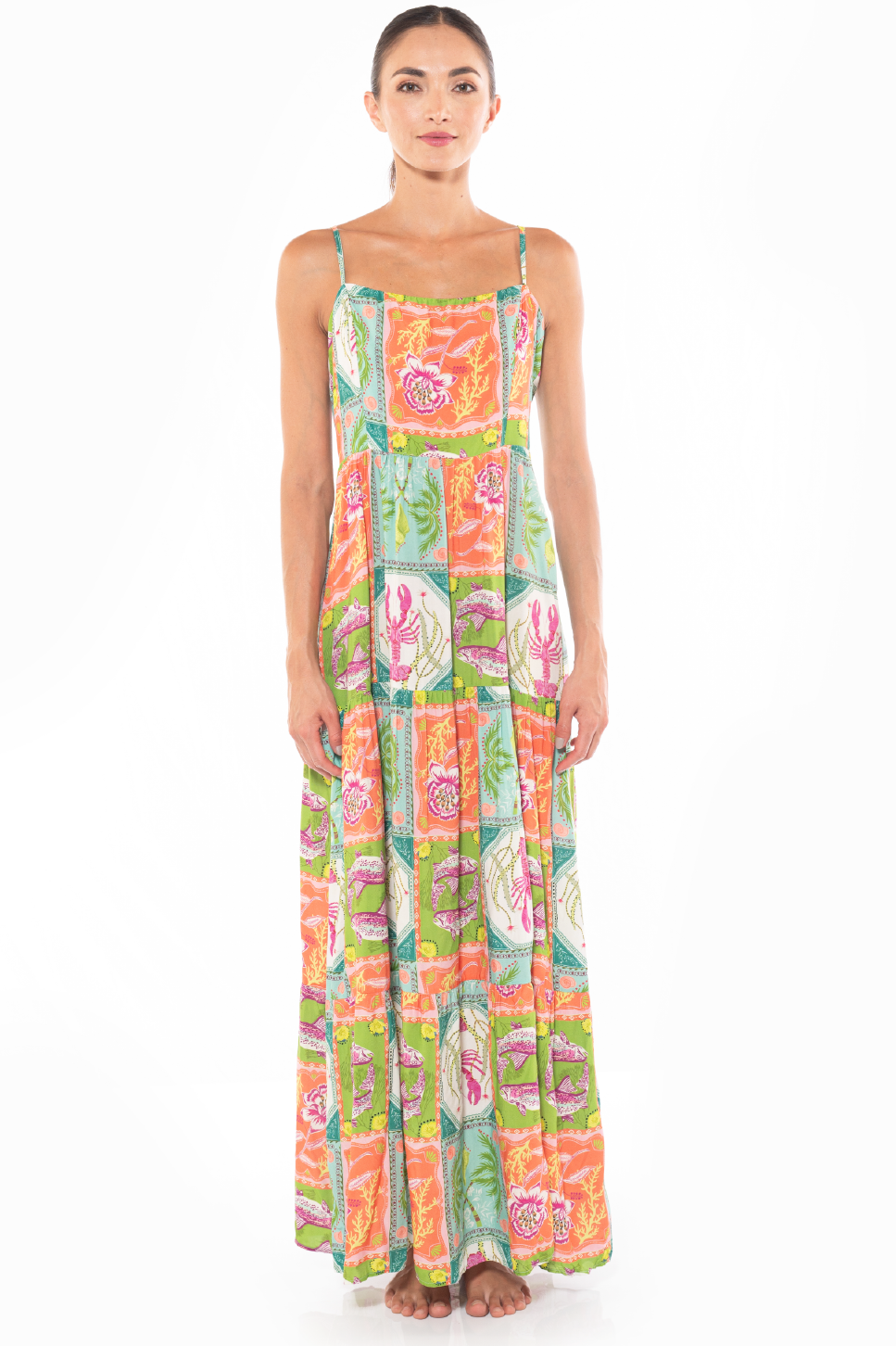 Vestido Azalea Caribbean Postcards