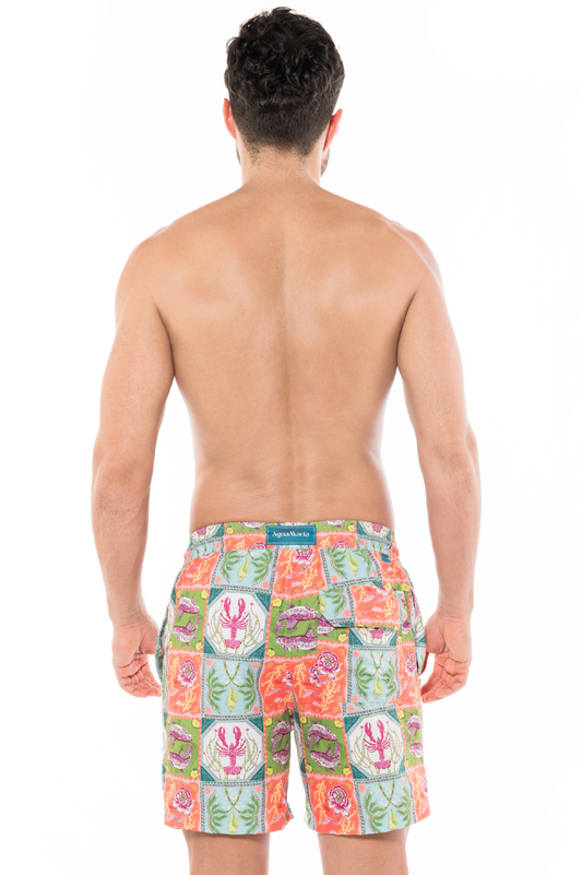 Pantaloneta Hombre Caribbean Postcards