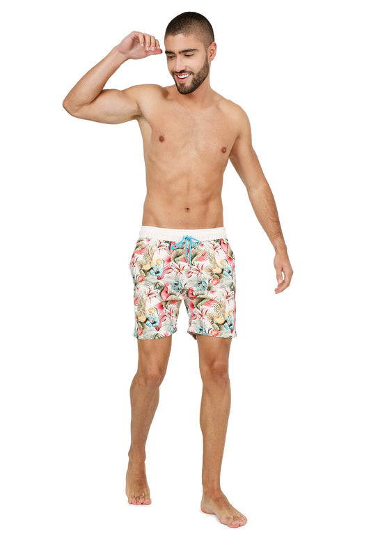 Pantaloneta Hombre Pajaros Marfil