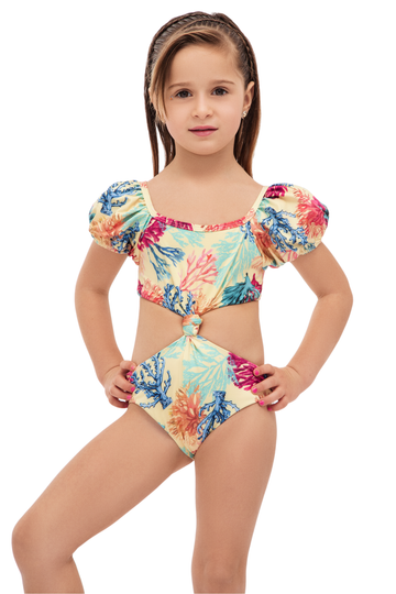 Florencia One piece Coral amarillo Girl