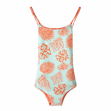 Enterizo Dalila Niña Coral Verde